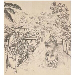 Caribbean artwork (early 1970’s) by Carlos Jeffs, Crystal Gade, St. Thomas Virgi